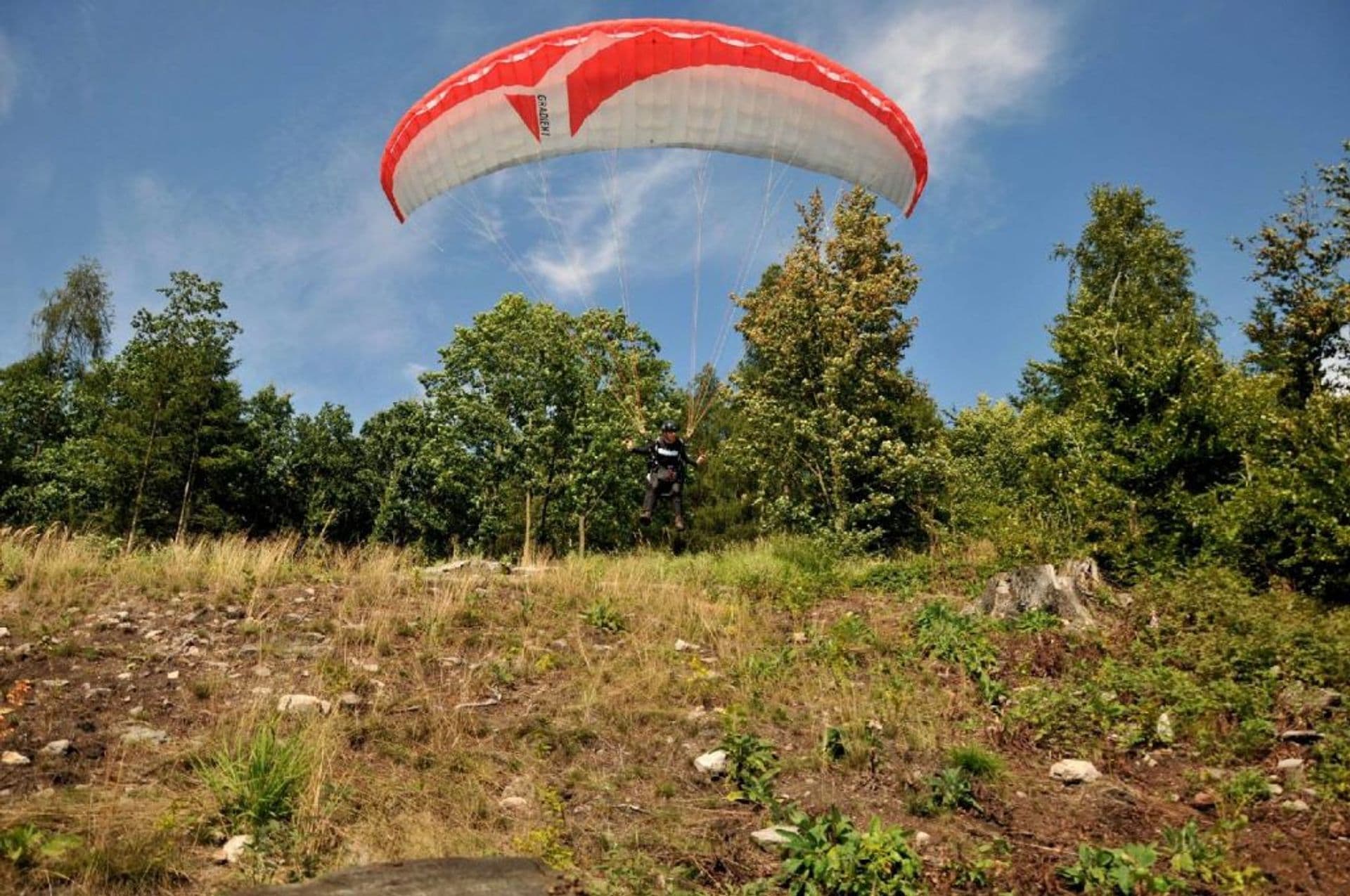 Paragliding over Decin